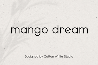Mango Dream: a Friendly Display Font for Projects