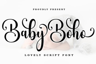 Crafting with Boho Fonts for Baby Designs