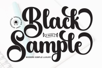 Creative Design Projects with Black Sample Font